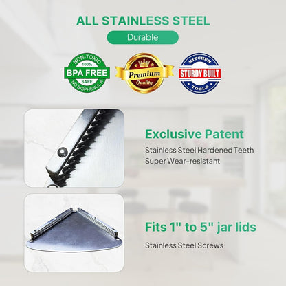 Upgraded Stainless Steel under Cabinet Jar Opener for Seniors, under Cabinet Jar