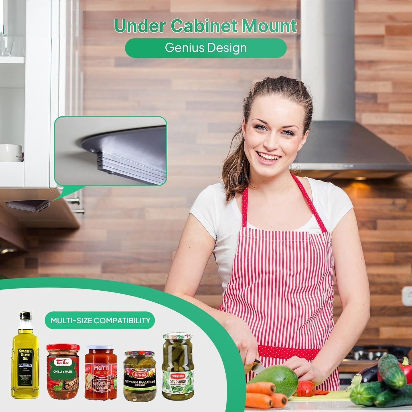 Upgraded Stainless Steel under Cabinet Jar Opener for Seniors, under Cabinet Jar